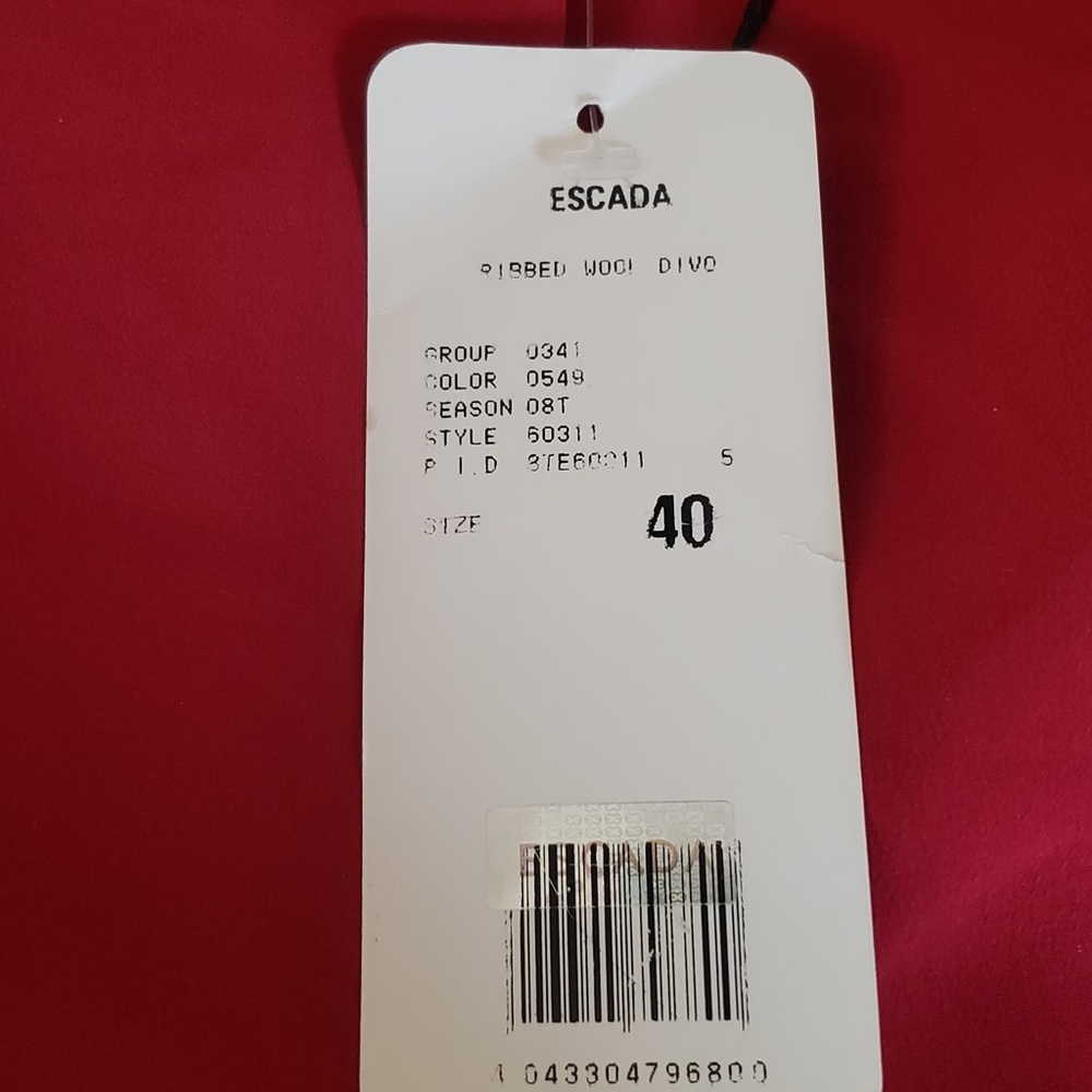 NWT Escada Wool Ribbed Blazer - Picture 6 of 7